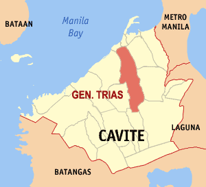 Cavite map highlighting General Trias